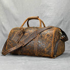 Vintage Leather Travel Bag for Men Large Capacity Hand Luggage - VacationGrabs