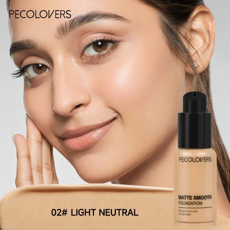 Waterproof and Sweat-proof Liquid Foundation, Natural and Long-lasting, Without Makeup Removal, Facial Cosmetics