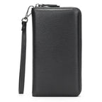 Men's First Layer Cowhide Clutch Bag Leather Multi-Functional Long Purse - VacationGrabs