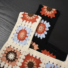 Granny Square Boho Crochet Knit Crop Top - VacationGrabs
