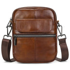 Casual Men's Small Leather Shoulder Crossbody Messenger Bag - VacationGrabs