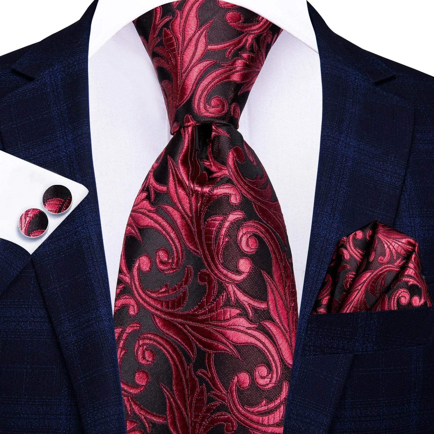 Multicolor Paisley 100% Silk Tie Sets for Men - VacationGrabs