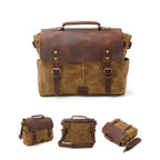 Large Men's Genuine Leather Briefcase 13" Laptop Bag