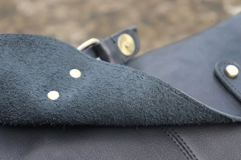 VacationGrabs Mochila de viaje de cuero genuino para hombre