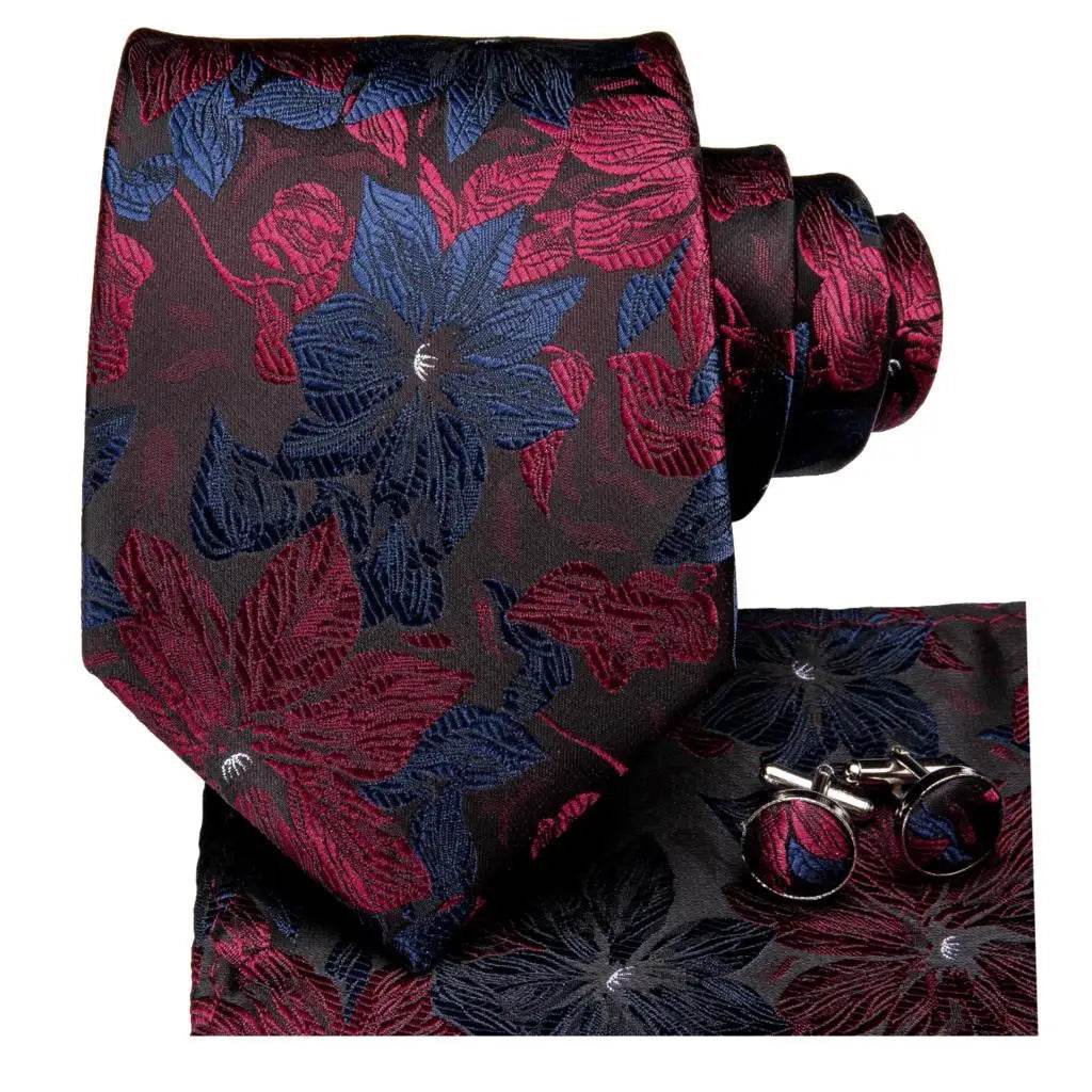 Multicolor Paisley 100% Silk Tie Sets for Men - VacationGrabs