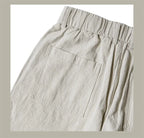 Red Tornado Old Money Aesthetic Linen Pants Men's Casual Pleated Trousers Loose Fit