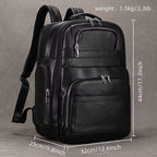 Double Layer Leather Backpacks For Men Large Capacity