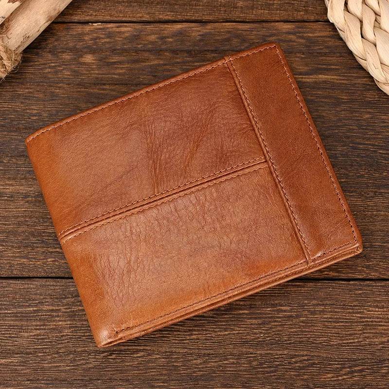 Fashion Men's Business Wallet Thin Purse With Coins Pocket Black Brown - VacationGrabs
