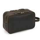 Personalized Groomsmen Leather Toiletry Kit Makeup Pouch for Men - VacationGrabs
