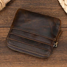 Mini Coin Purse Wallet Genuine Leather for Men & Women Zippered - VacationGrabs