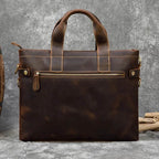 High Fashion Crazy Horse Leather Men's Laptop Handbag - VacationGrabs
