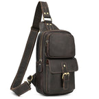 Crazy Horse Genuine Leather Crossbody Sling Bag for Men