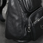 Genuine Leather Men Chest Bag Single Shoulder Sports Riding Bag - VacationGrabs