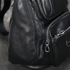 Men's Genuine Leather Sling Bag – Half Moon Chest Pack