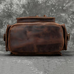 Genuine Leather Laptop Backpack 17" Men Travel Daypack Bag