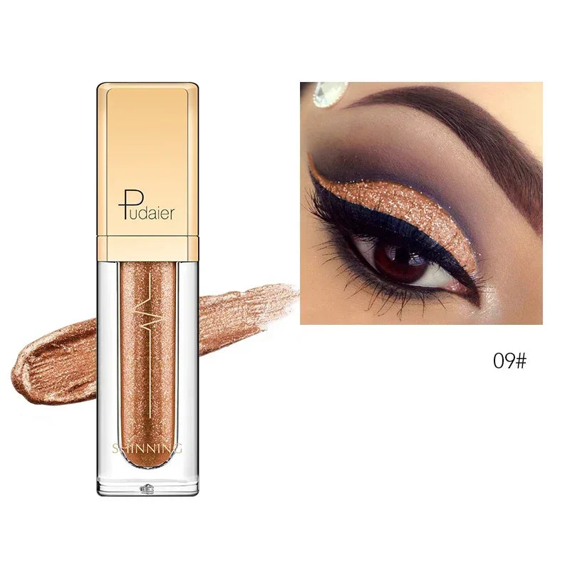 Waterproof Liquid Glitter Eyeshadow, Metallic Gel Cream