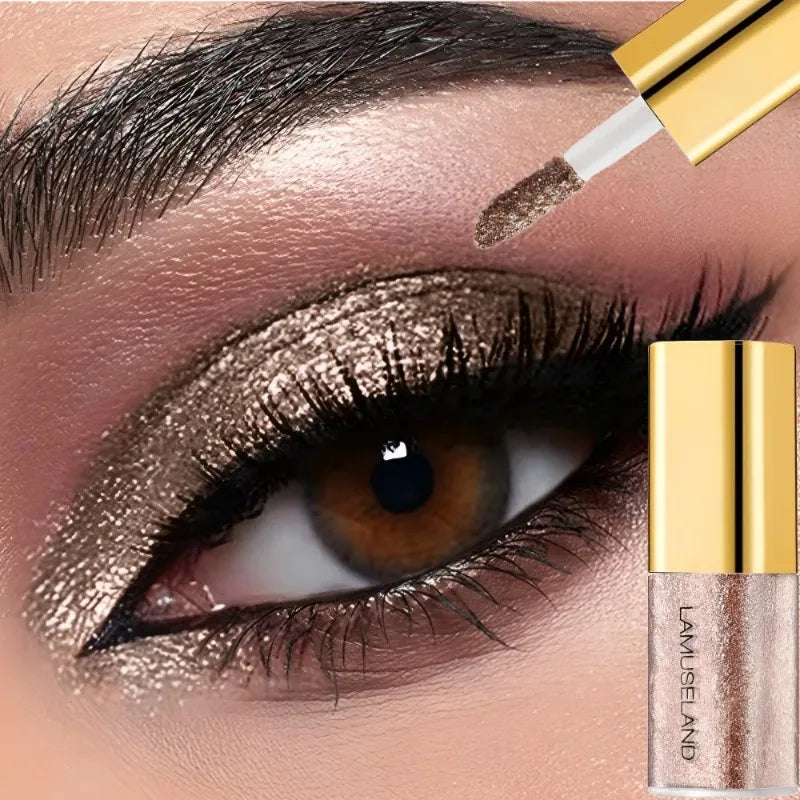 Silver Shimmer Liquid Eyeshadow, Waterproof Glitter Highlighter