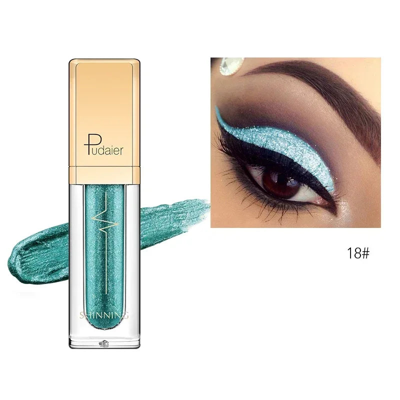 Waterproof Liquid Glitter Eyeshadow, Metallic Gel Cream