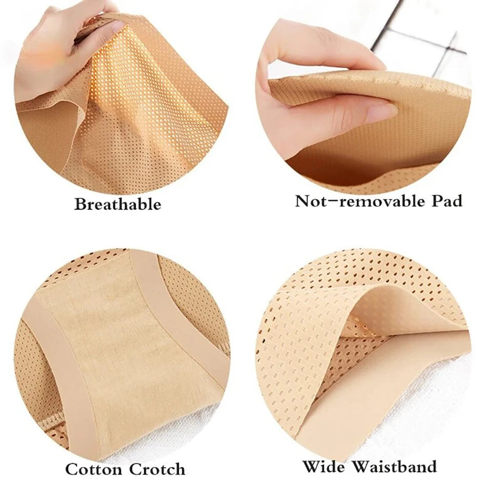 Padded Butt Lifter Shapewear Panties, High Waist Control