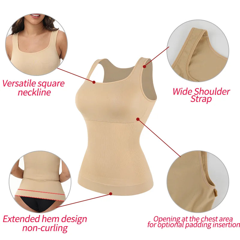 Firm Tummy Control Shaping Camisole & Waist Trainer Tank