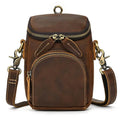 Unique Style Leather Shoulder Crossbody Bag Men's Vintage Phone Pouch - VacationGrabs