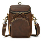 Unique Style Leather Shoulder Crossbody Bag Men's Vintage Phone Pouch - VacationGrabs
