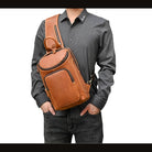 Top Grade Men's Crossbody Bags Genuine Leather Chest Pack Sling - VacationGrabs