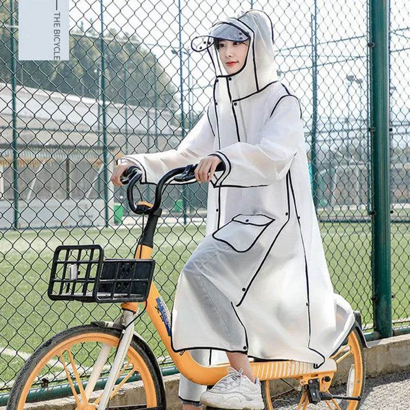 Adult Hooded Raincoat Outdoor Rainwear Transparent - VacationGrabs