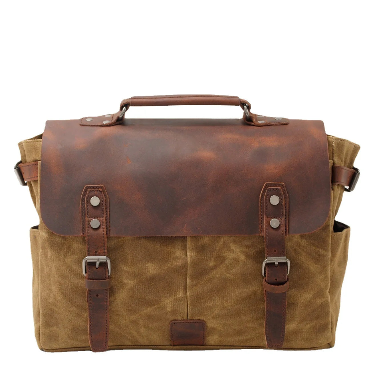 Large Men's Genuine Leather Briefcase 13" Laptop Bag