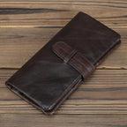 Genuine Leather Long Wallet for Men & Women Anti-Theft Purse