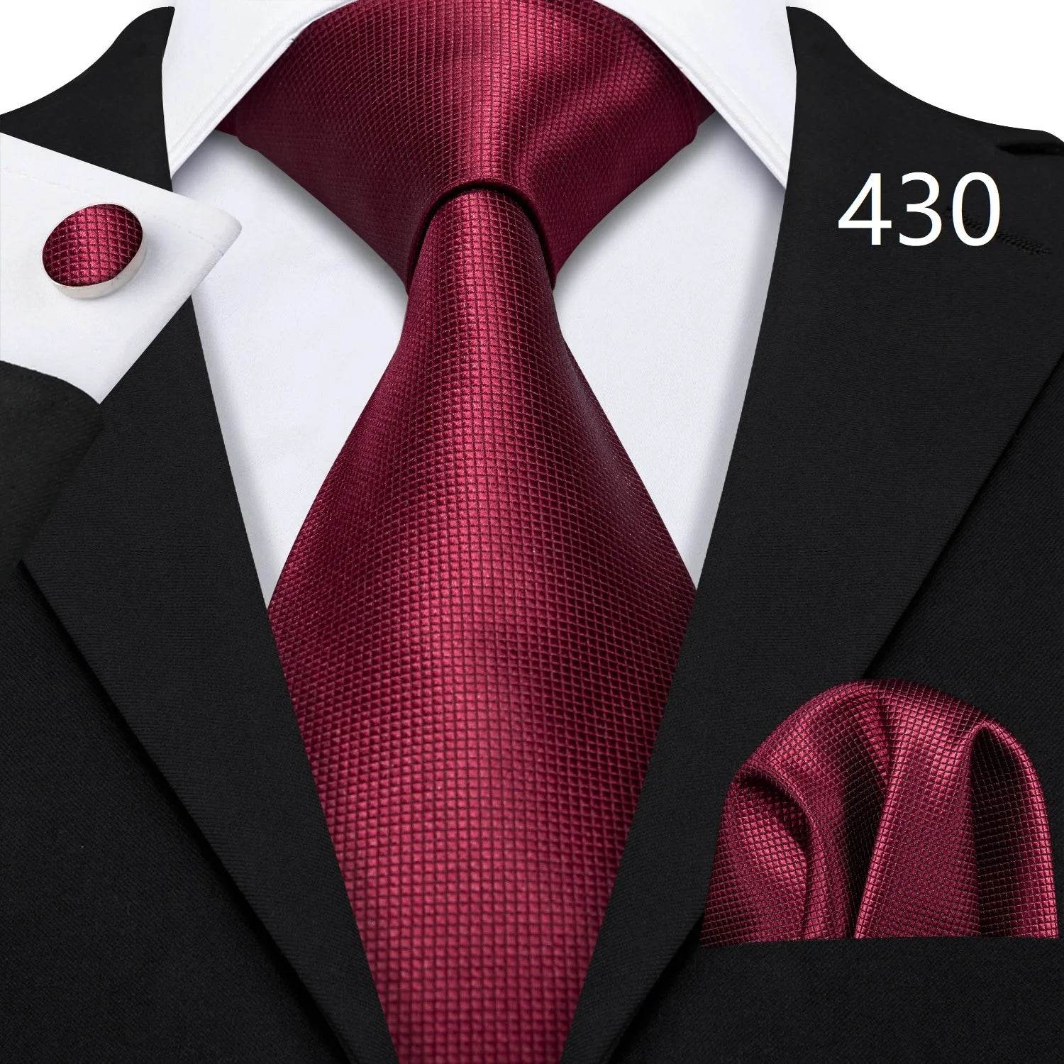 Red Silk Tie Set for Men: Burgundy, Maroon, & More - VacationGrabs