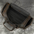 Big Capacity Leather Baggage Bag for Men Travel Weekender - VacationGrabs