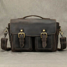Crazy Horse Leather Camera Shoulder Bag – Vintage Crossbody - VacationGrabs