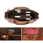 Luxury Alligator Style Leather Handbag for Men & Women Travel Bag - VacationGrabs