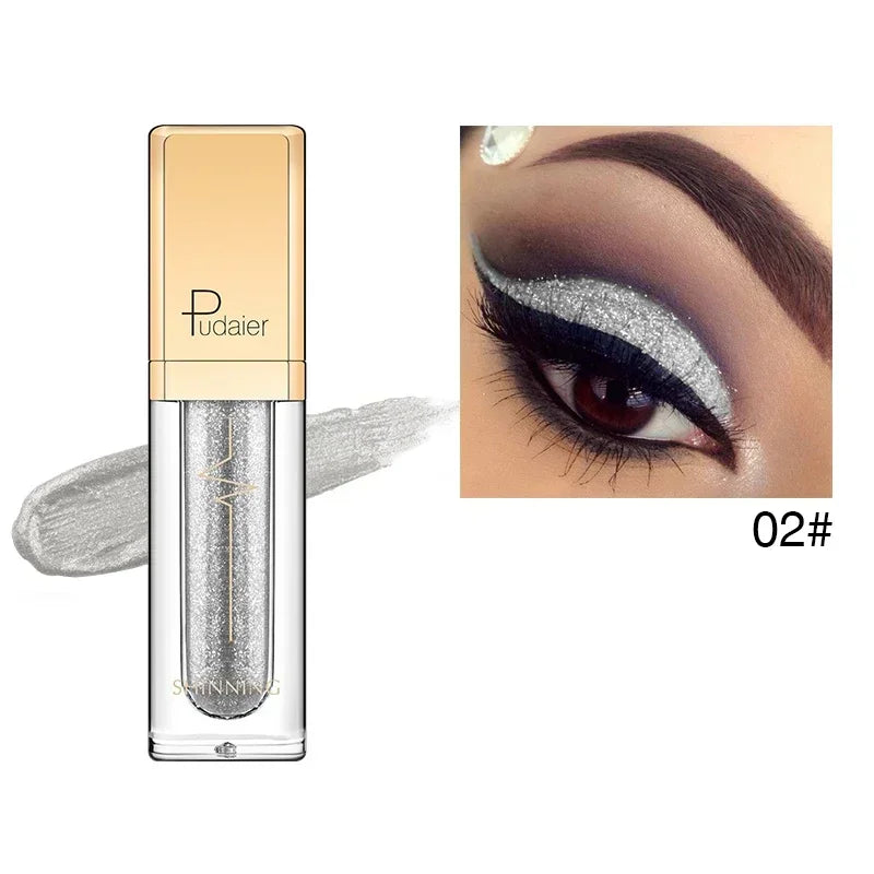 Pink Liquid Glitter Eyeshadow 18 Colors Waterproof Shimmer