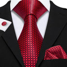 Red Silk Tie Set for Men: Burgundy, Maroon, & More - VacationGrabs