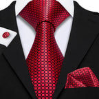 Red Silk Tie Set for Men: Burgundy, Maroon, & More - VacationGrabs