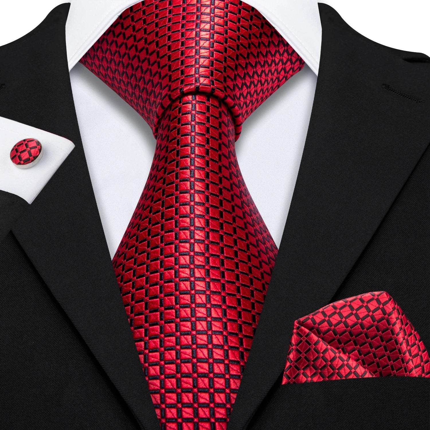 Red Silk Tie Set for Men: Burgundy, Maroon, & More - VacationGrabs