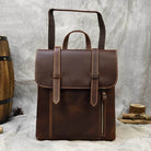 Leather Shoulder Backpack with Large Capacity for Men & Women - VacationGrabs