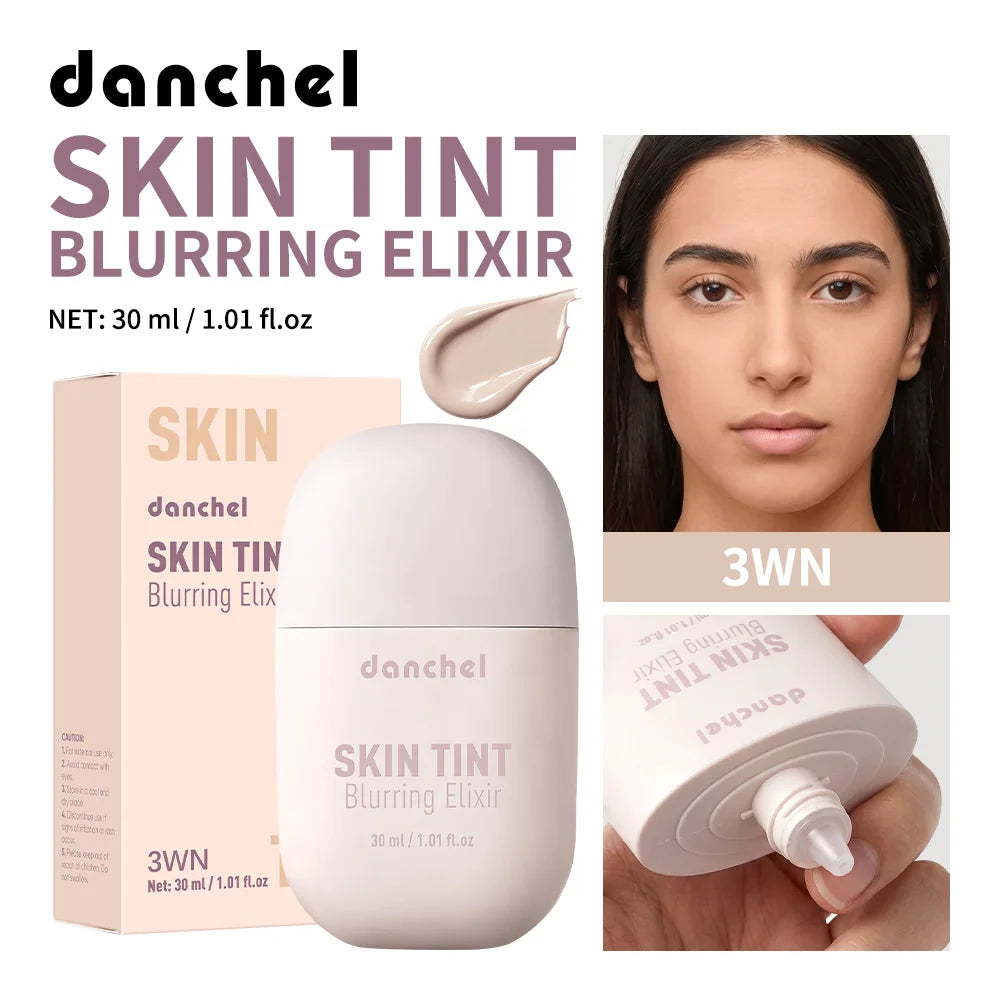 Skin Tint Blurring Elixir Foundation Lightweight & Breathable Blur Pores Fine Lines Hydrating Coverage Face Makeup for All Skin