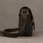 Top Leather Crazy Horse Leather 9.7" Ipad Shoulder Bag