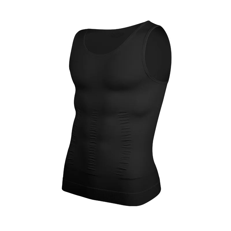 Mens Slimming Vest Shirt Abs Abdomen Body Shaper