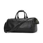 Men's Leather Business Trip Travel Duffle Opens to a Garment Bag - VacationGrabs