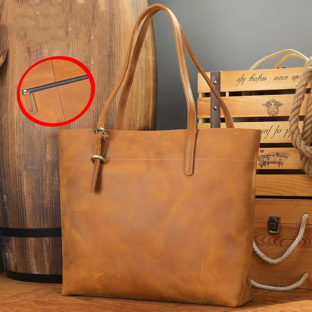 Genuine Leather Business Shoulder Bag for Documents Messenger Bag - VacationGrabs