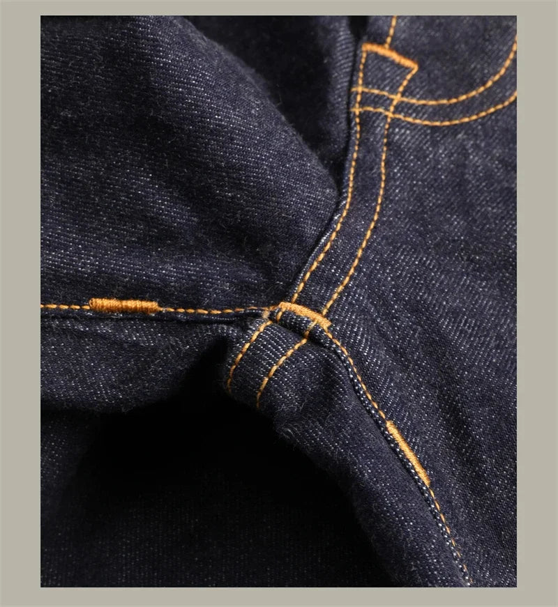 Red Tornado Mens Slim Straight Jeans Rinsed Red Selvedge Denim Pants
