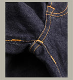 Red Tornado Mens Slim Straight Jeans Rinsed Red Selvedge Denim Pants