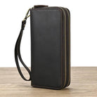 Luxury Double Zipper Leather Wallet for Men & Women with Coin Pouch - VacationGrabs