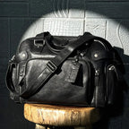Genuine Leather Duffel Bag – Unisex Travel & Weekender Bag with Laptop Compartment