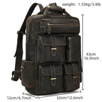High Capacity Leather Backpack Luxury Design Men’s Travel Bag - VacationGrabs