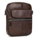 Casual Men's Small Leather Shoulder Crossbody Messenger Bag - VacationGrabs